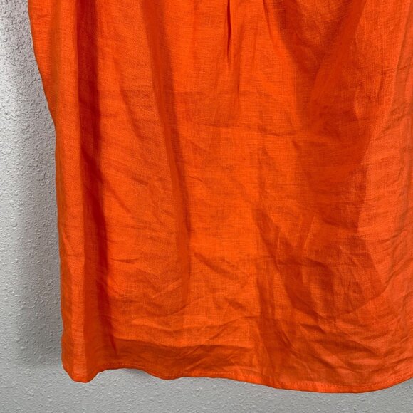 NEW Zoe D. 100% Linen Floral Neck Tank Top Size Large - Picture 3 of 6